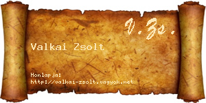 Valkai Zsolt névjegykártya